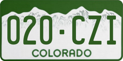 CO license plate 020CZI