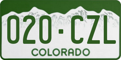 CO license plate 020CZL
