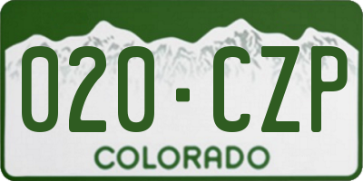 CO license plate 020CZP