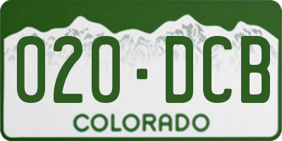CO license plate 020DCB