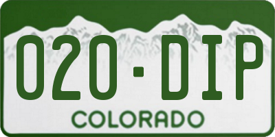 CO license plate 020DIP