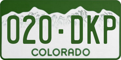 CO license plate 020DKP