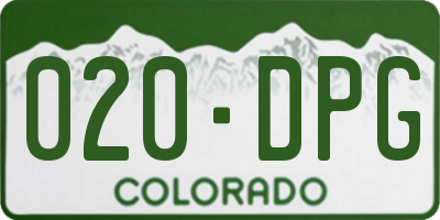 CO license plate 020DPG