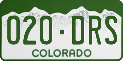 CO license plate 020DRS