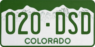 CO license plate 020DSD