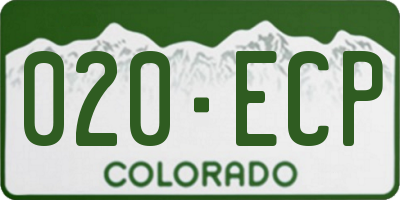 CO license plate 020ECP