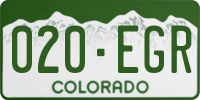 CO license plate 020EGR