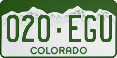 CO license plate 020EGU