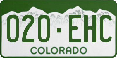 CO license plate 020EHC