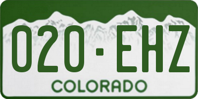 CO license plate 020EHZ