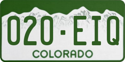 CO license plate 020EIQ