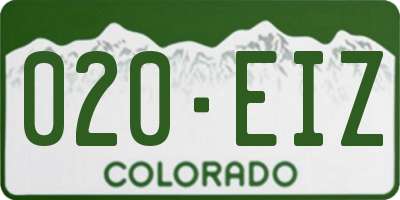 CO license plate 020EIZ