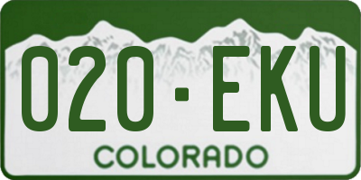 CO license plate 020EKU