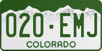 CO license plate 020EMJ