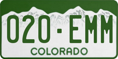CO license plate 020EMM