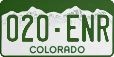CO license plate 020ENR
