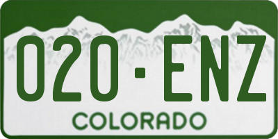 CO license plate 020ENZ