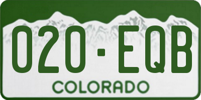 CO license plate 020EQB