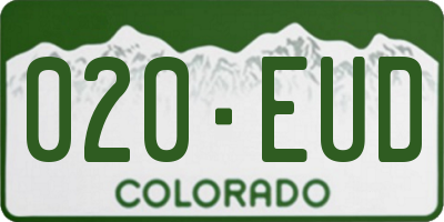 CO license plate 020EUD