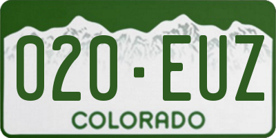 CO license plate 020EUZ