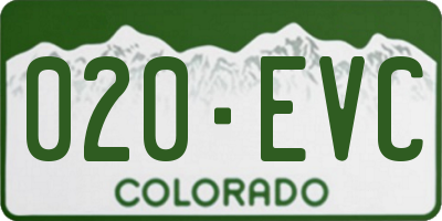 CO license plate 020EVC