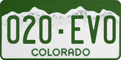 CO license plate 020EVO