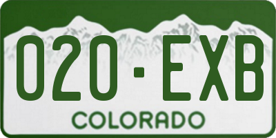 CO license plate 020EXB