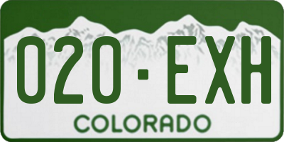 CO license plate 020EXH