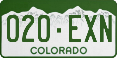 CO license plate 020EXN