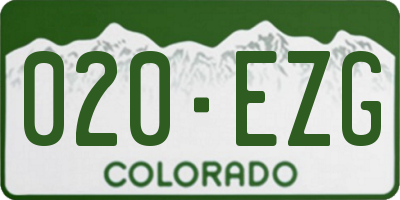 CO license plate 020EZG