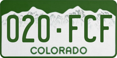 CO license plate 020FCF