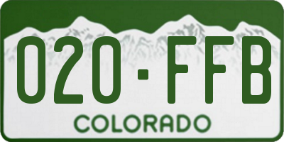 CO license plate 020FFB