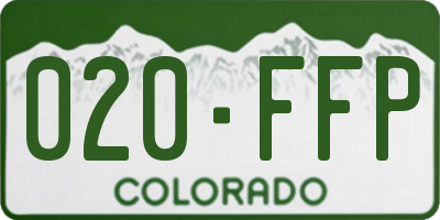 CO license plate 020FFP