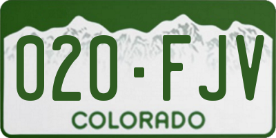 CO license plate 020FJV
