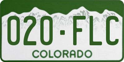 CO license plate 020FLC