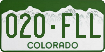CO license plate 020FLL