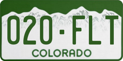 CO license plate 020FLT