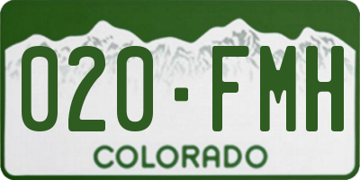 CO license plate 020FMH