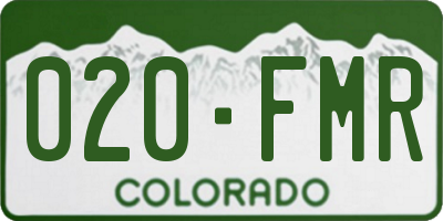 CO license plate 020FMR