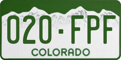 CO license plate 020FPF