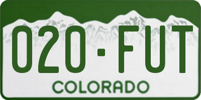 CO license plate 020FUT