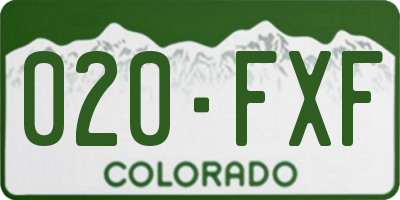 CO license plate 020FXF