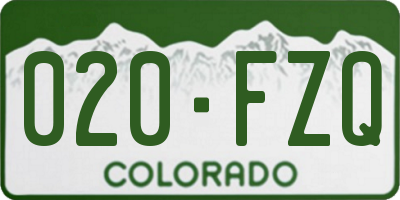 CO license plate 020FZQ