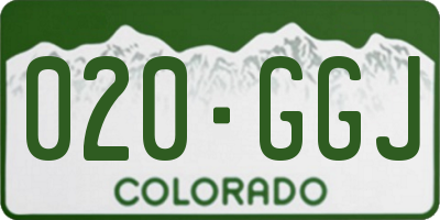 CO license plate 020GGJ