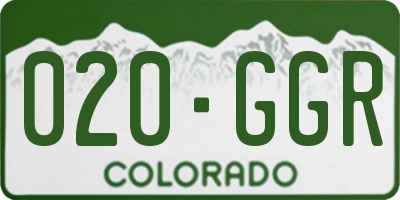 CO license plate 020GGR