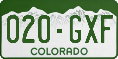 CO license plate 020GXF