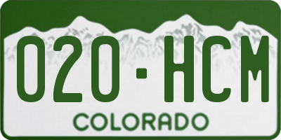 CO license plate 020HCM