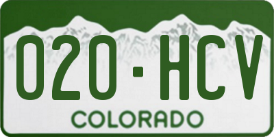 CO license plate 020HCV