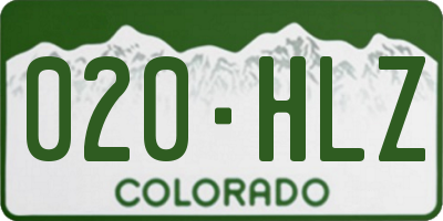 CO license plate 020HLZ