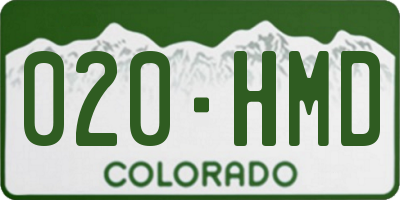 CO license plate 020HMD